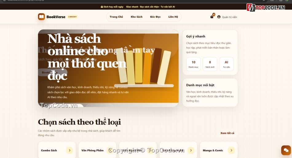 web bán sách,website bán sách,AI